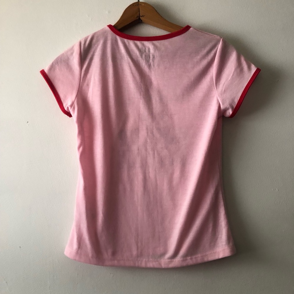 Pink Ringer 90s Styles Pajama Top - Picture 3 of 4